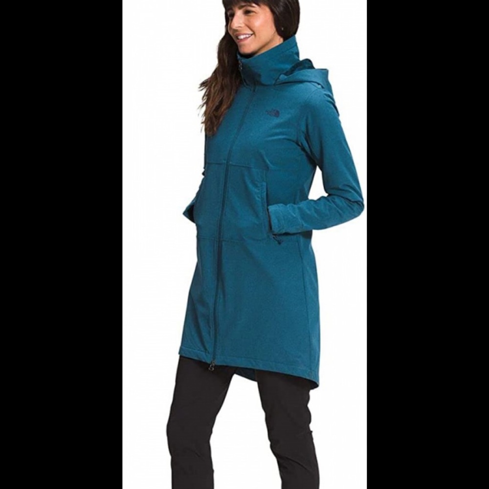 The north face Shelbe parka xs fur lined teal